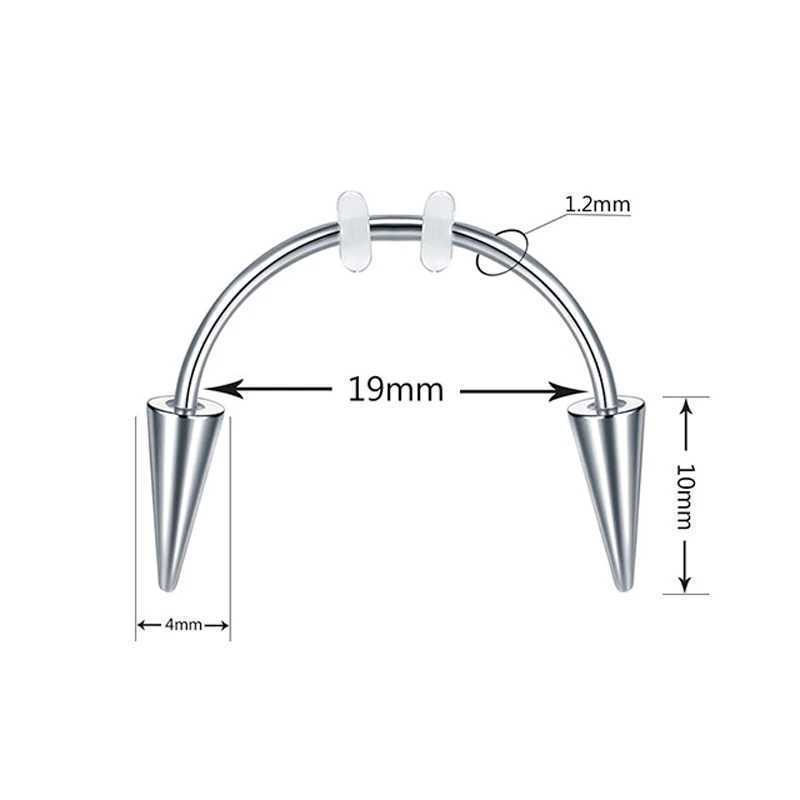 1PC Dracula Steel Piercing Jewelry Stainl Steel Septum Piercing Bo Decorations Vampire Fangs Zombie Teeth W241227