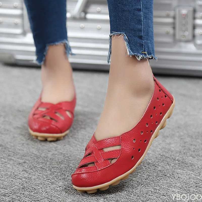 High Quality Women Flats Shoes Slip on Shoes For Women FAshion Womens Flat Genuine Leather Women Shoes Casual Female Shoes Women T241227