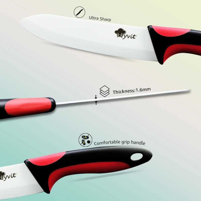 kitchen knife set Ceramic Knife Beauty Gifts n touch handle 3 4 5 6 inch+Peeler+Covers Paring fruit knife set Y241227