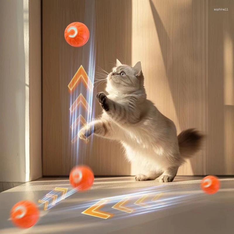 Update Automatic Moving Dog Toy Ball Smart USB Jumping Rotating Interactive Chew For Puppy Toys