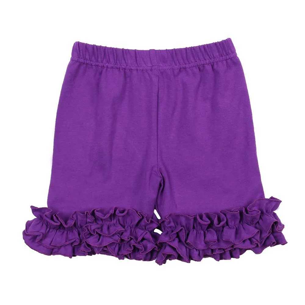 Musbala Fashion Ruffle Shorts 95% Cotton Solid Color Multicolor Kids Girls Summer High Waist Shorts W241227