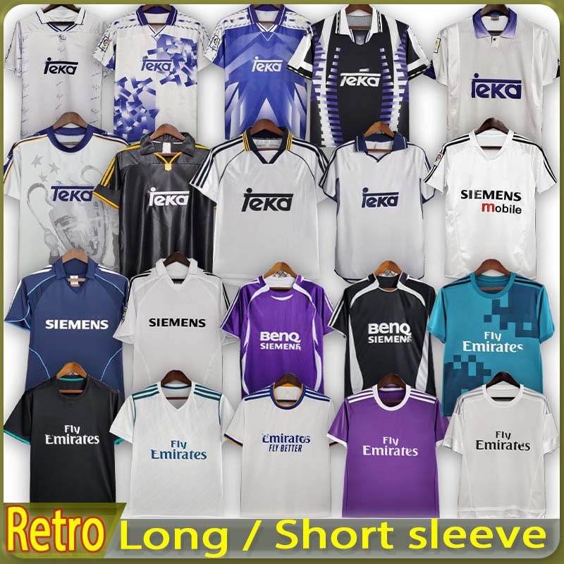 Retro 16-17 RONALDO Real Jersey 17-18-19 Madrids Football GUTI Ramos SEEDORF CARLOS PEPE Sergio Ramos ZIDANE RAUL Vintage 1997-98-99 short sleeve shirt Soccer Jerseys