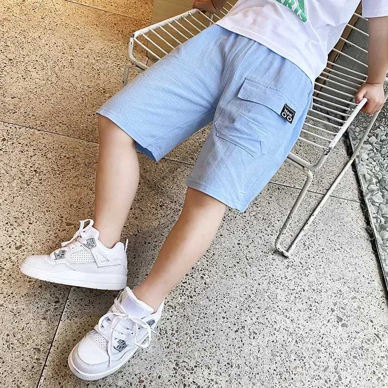 Boys Shorts Kids Eastic Band Short Pant 2024 Summer 2 To 12 Yrs Childrens Clothing Teenagers Sports Trousers Casual W241227
