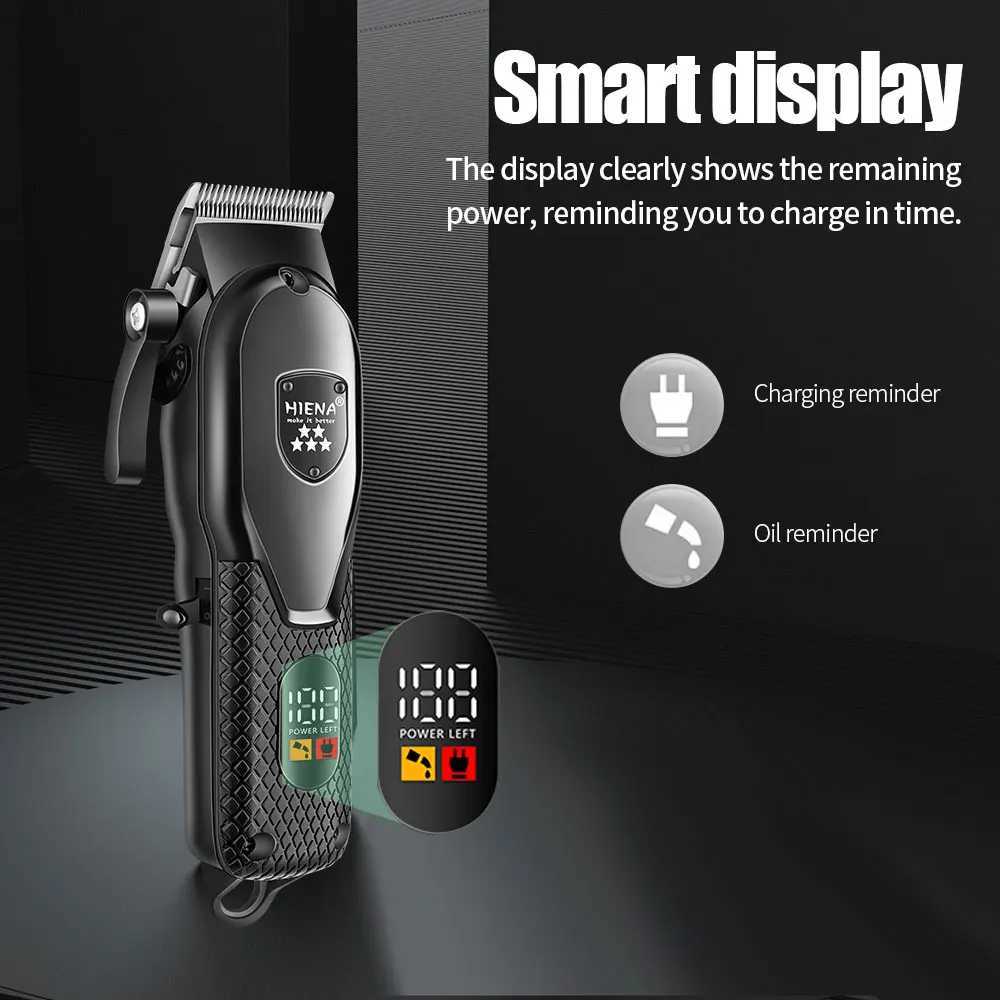 hiena Hair Clipper Kit for Men Electric Shaver Hair Trimmer Professional Cutting Machine Hair Trimmer with LCD Digital Display W241227