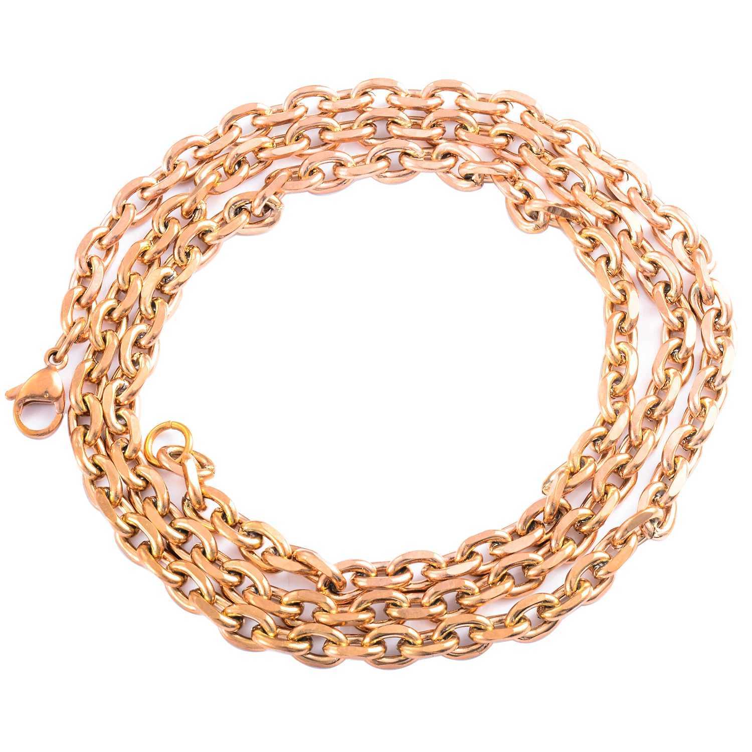 Stainl Steel O Chain For Men Women Rolo Necklace for Pendant Rose Color Cable Link 1.6mm 2.4mm 3mm 4mm 5mm WidthXJ241227