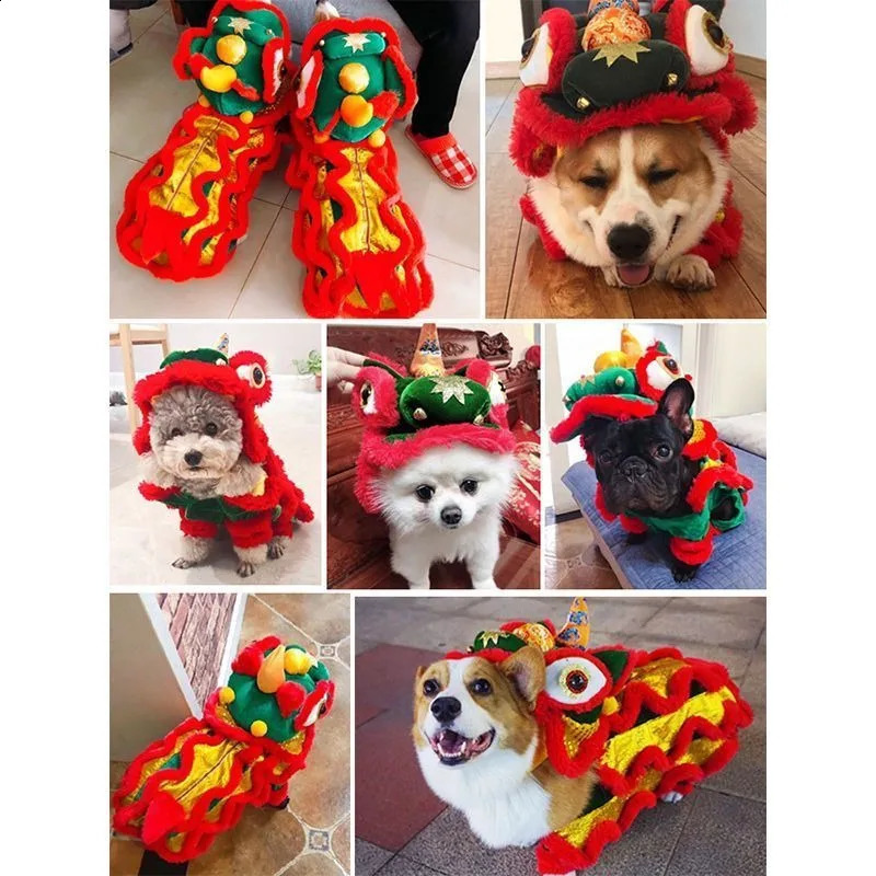 Pet Dance Lion Cat Clothes Cat Funny and Funny Clothes Pet Year Celebration Cat Dance Lion 241225