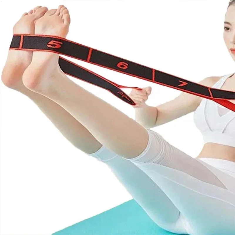 Elastic Yoga Stretching Strap Womens Belts Pilates Fitness Resistance Bands Rope Dance Gym Exercise Female Modeling Straps 241216