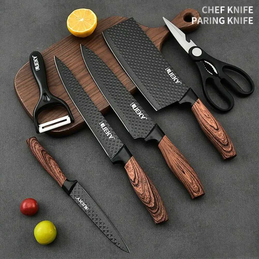6-piece kitchen knife high carbon steel fruit knife practical ingredients Tato steak knife forged Boning knife kitchen tools kitchenware Y241227