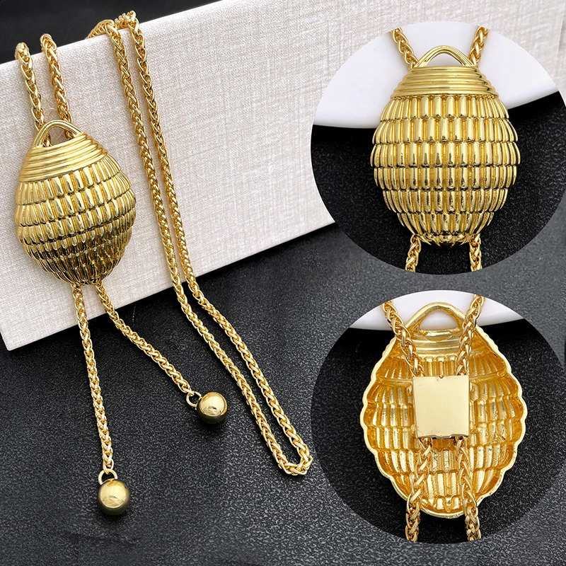 85CM Long Necklace Earrings For Women Adjustable Length Sweater Chain Gold Plated 3PCS Set Fashion Jewelry Wedding Party Gift 241226