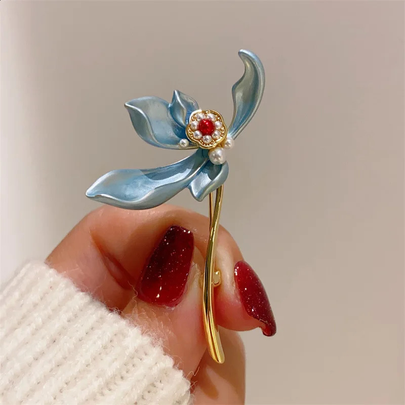 Cheongsam Brooch Silk Shawl Clip Chest Button Suit Corsage Pin Ornament Buckle Clothing Accessory Badge Breastpin Jewelry Gift 241227