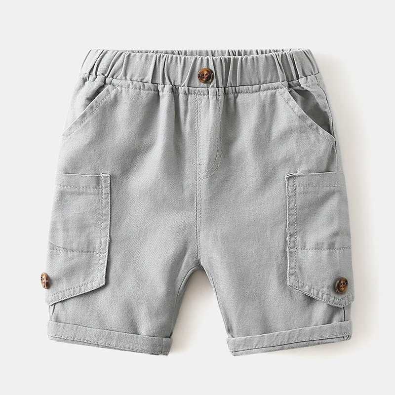 Pockets Boys Cargo Shorts Summer Knee Length Toddler Baby Pants Cotton Children Kids Clothes W241227