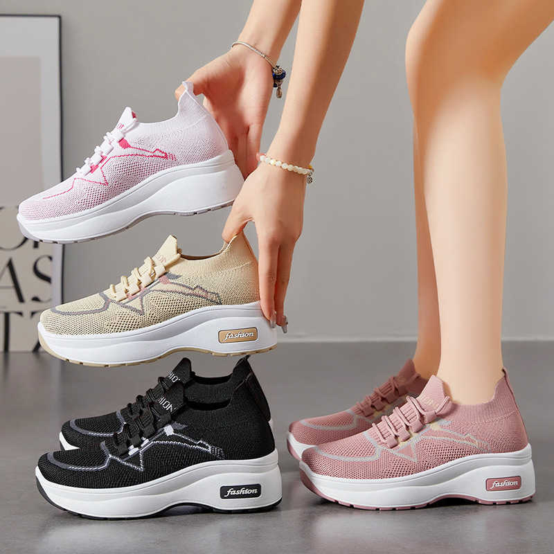 Thick soled shoes boys classic sponge sole height shoes lightweight casual shoes solid color versatile mom shoes womens shoes