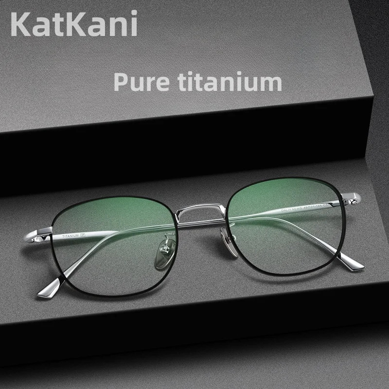 KatKani Retro Round Mens Eyeglass Frame Ultra lLight Optical Prescription Eyeglass Frame Female 10518 241227