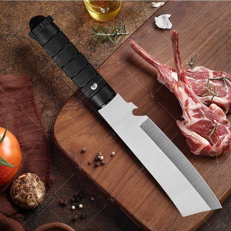 WXCOO Professional Kitchen Knife Forged Boning Knife with Cover Stainless Steel Chef But Cleaver Meat Fish Fruit Knife Y241227