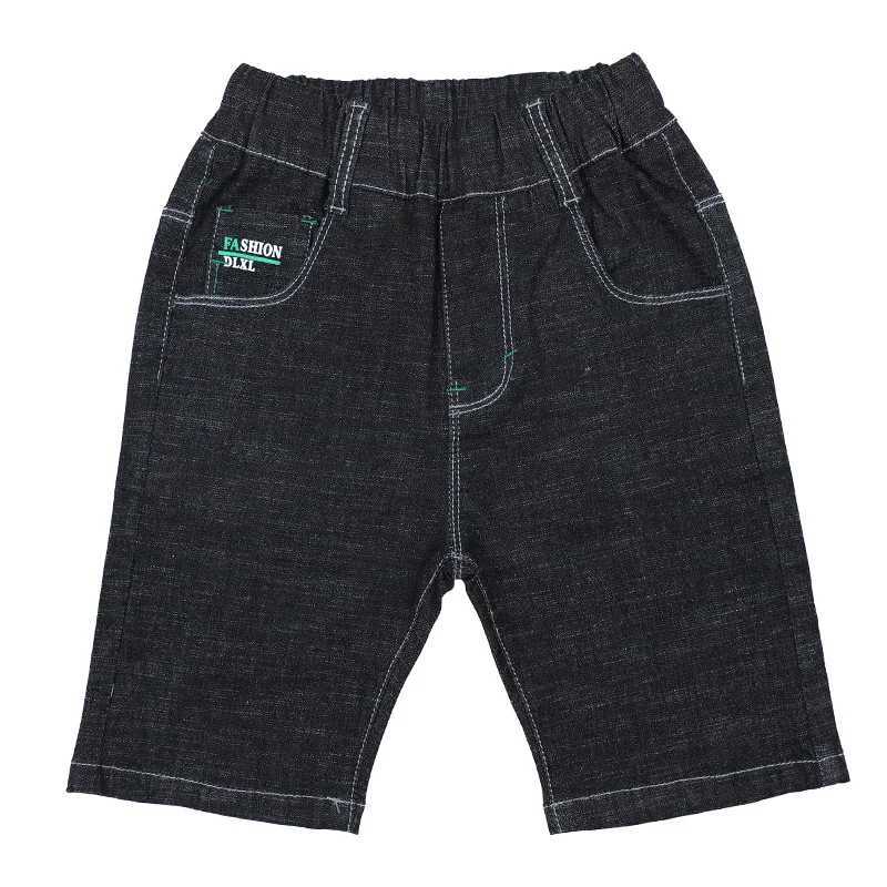 Teenager Kids Boys Denim Shorts 4Y-16Y Summer Letter Printed Children Boys Casual Pants Soft Cotton Jeans Short Straight Pants W241227
