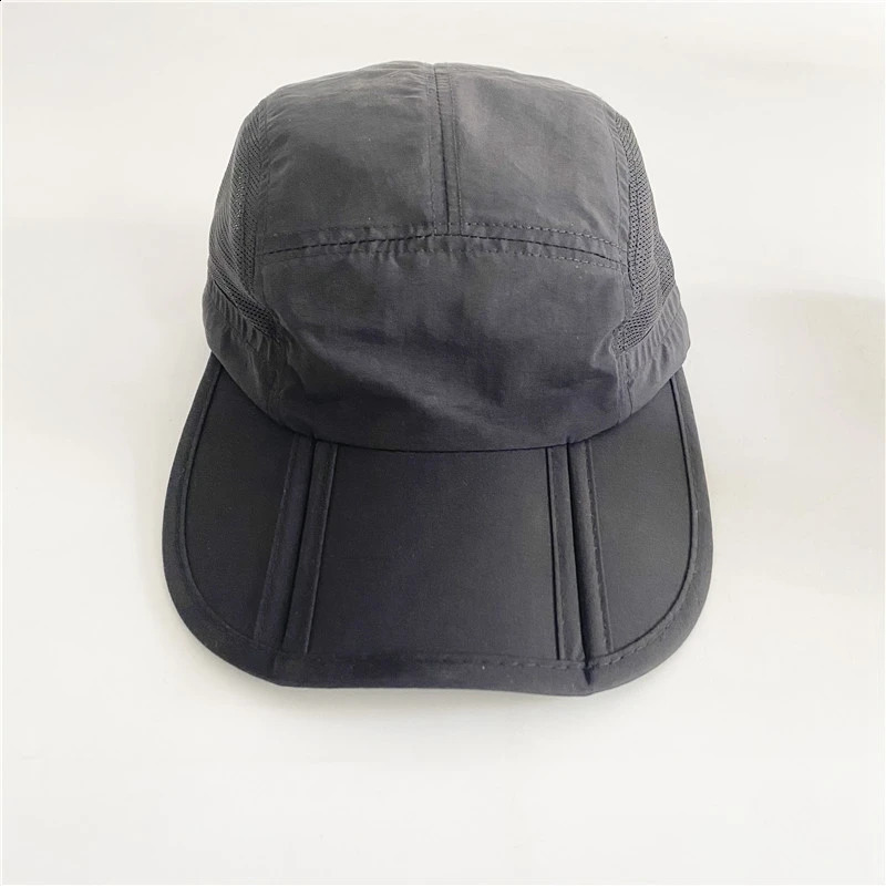 Collapsible Solid Color Shading Adjustable Baseball Cap Sun Protection Unisex Men Spring Summer Dad Hat 241226