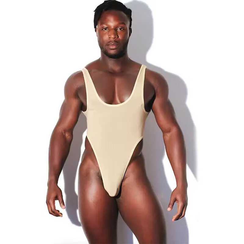 Men Bodysuits Onesies for Adults Man Undershirts Lingerie T-back Gay Jumpsuits Underwear Exotic Playsuits One-piece NightwearXJ241227