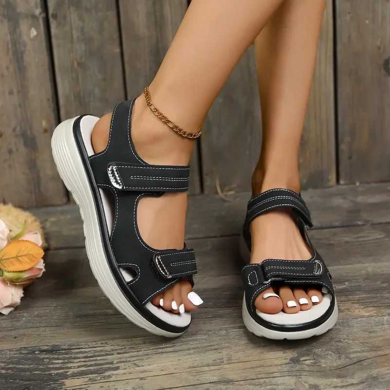 High Quality Shoes for Women High Quality Strap Womens Sandals Fashion Peep Toe Casual Sandals Women New Plus Size Flat Sandals T241227