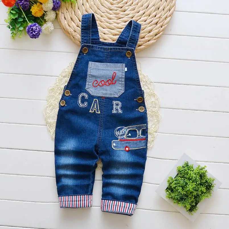 2024Boys Girl Bib Jeans Child Jumpsuit Jean Overalls Cute Denim Infant Boy Childrens Clothing Pants Bodysuit 0-4Years W241227