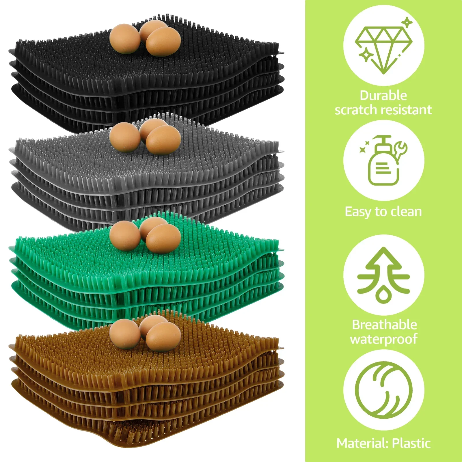 1pc Chicken Bedding Mats Nesting Pads Washable Hen Nesting Pads Plastic Cuttable and Reusable Egg Laying Mats for Poultry Mats