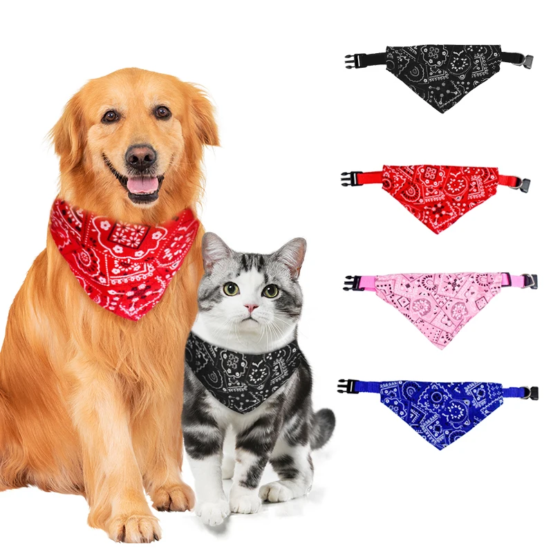 Dog Bandana Collar Detachable Dog Bandanas Scarf Collar Washable Dog Triangle Bibs Collars for Small Medium Dogs Cats