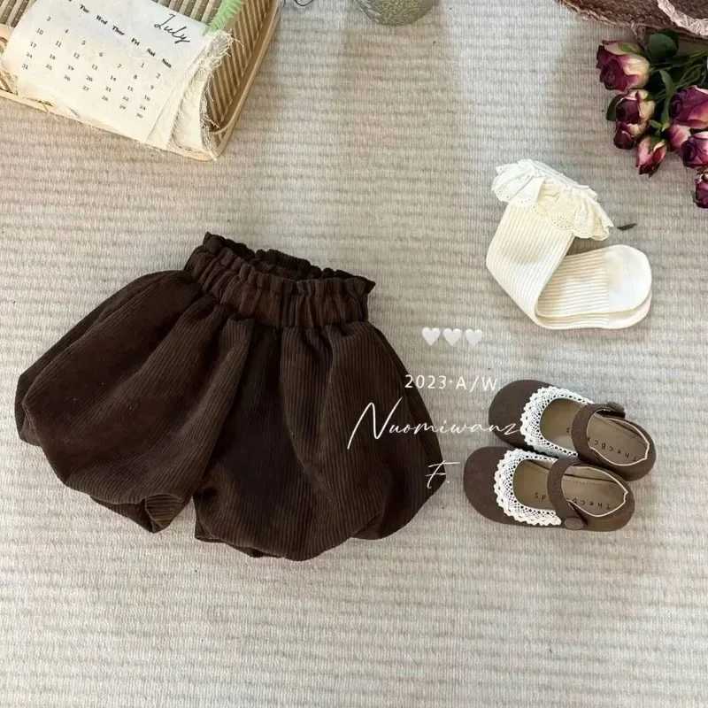 Winter Korea Kids Shorts for Girls Baby Girls Kawaii Bud Bubble Shorts Toddler Girl Cute Bloomers Pumpkin Pants Corduroy W241227