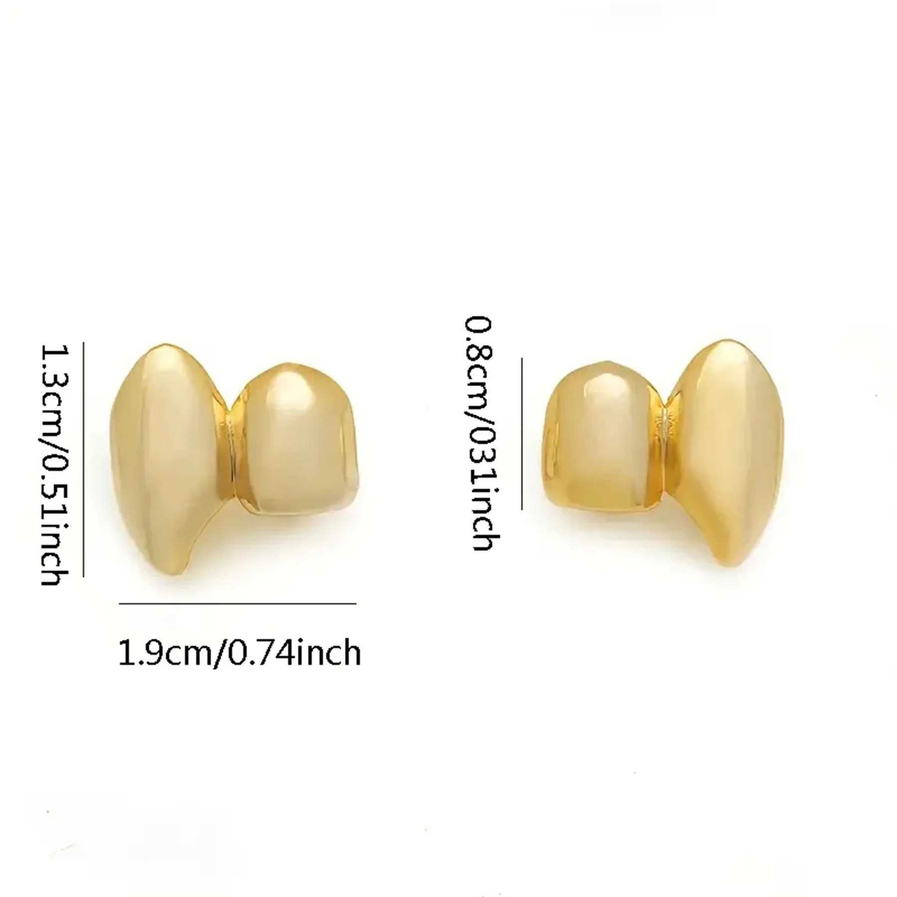 HipHop Classic Single Teeth Grillz Golden Tooth Cs Decor 14K Gold Plated Dental Grills Bo Jewelry For Women Men W241227