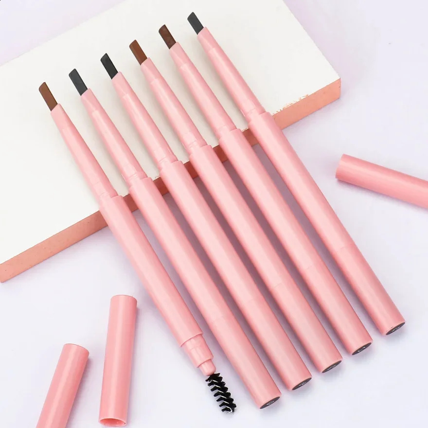 Custom Pink Eyebrow Pencil Private Label Waterproof Long Lasting Vegan Eyebrow Pencil Suppliers 241226