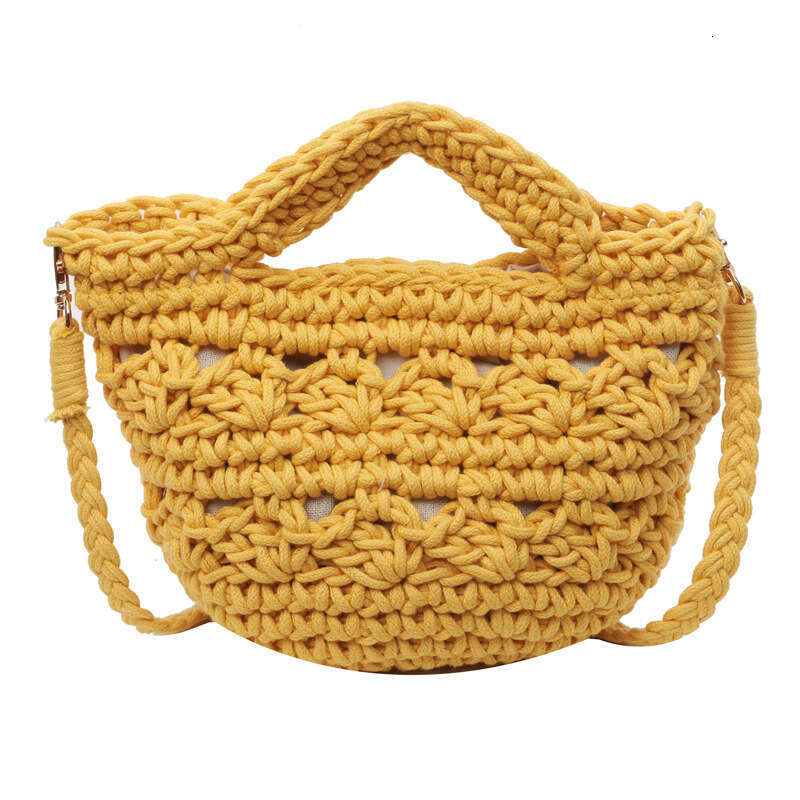 Forest Style Artistic Retro Woven Bag, Women's New Hollowed Out Handbag, Casual Versatile Single Shoulder Crossbody Bucket Bag