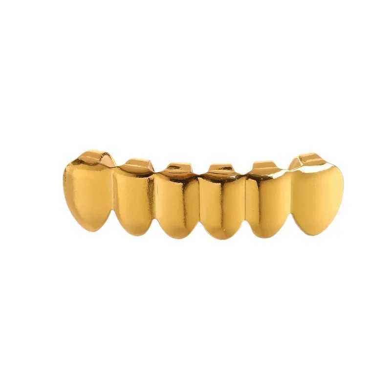 Classic Fashion 6/6 Teeth HipHop Denture Set Decor Braces Dental Grills for Men Teeth Grillz Bo Jewelry Dental Grills W241227