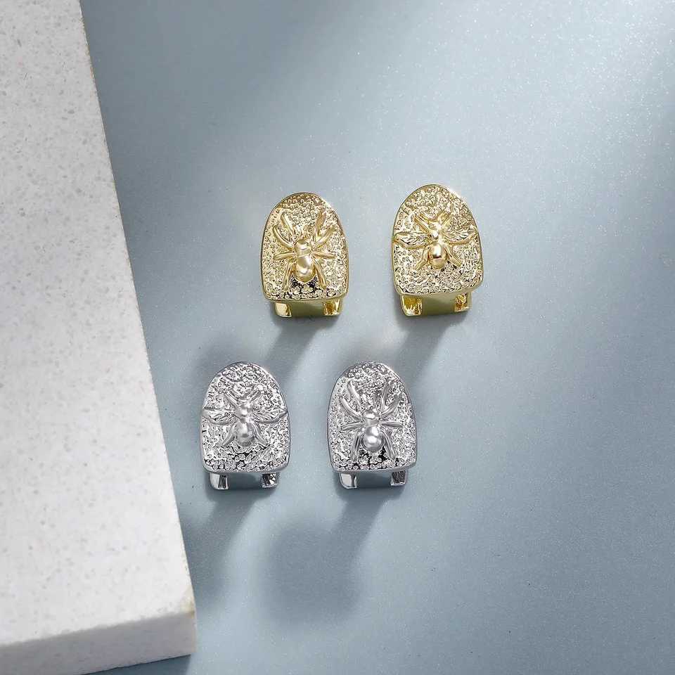 TOPGRILLZ Trend Single Animal Teeth Grillz Hip Hop Glossy Tooth Cs For Women Men Bo Jewelry Halloween Decoration W241227