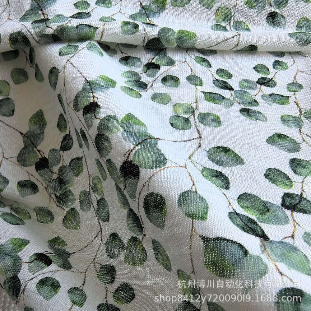 Lightweight 28Nm cotton en nylon plain weave digital printed knitted fabric, casual wear T-shirt, vest, skirt