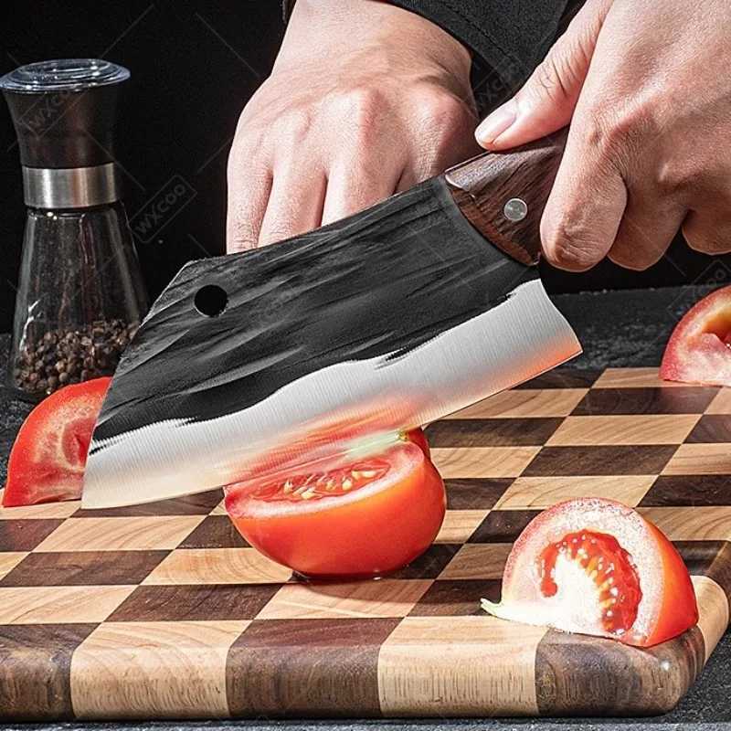 Kitchen knife stainless steel forging chopper chefs kitchen knife Japanese tea crispy meat but cooking with Cucillos de Cosina Y241227
