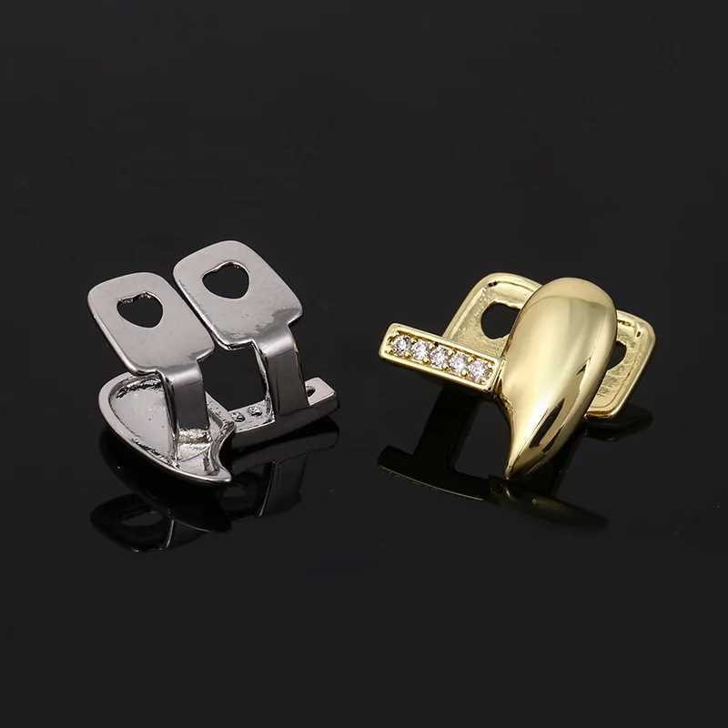Hip Hop Jewelry Gangsta Party Funny Jewelry Rhinestone CZ Teeth Grill Single Clips Grill Teeth Cs Top Bottom Grill W241227