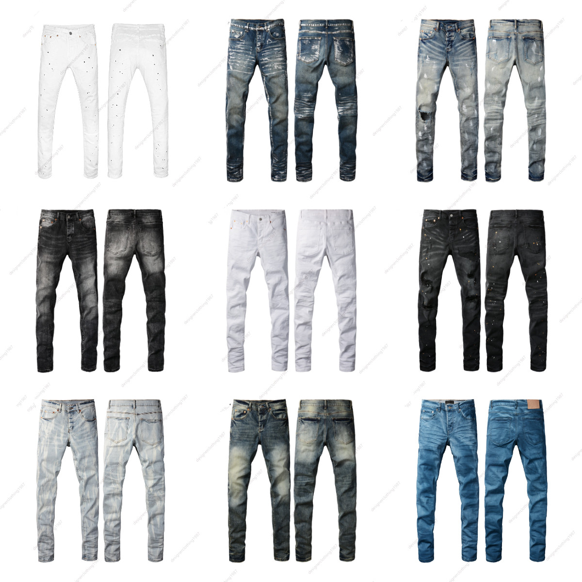 jeans designer jeans men designer jeans for men women pants summer hole 2024 new style self cultivation and small feet fashion