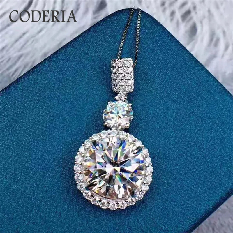 Classic D Color 611 CT Necklace Diamond Pendant Plated 18K Gold Sterling Silver Wedding y GRA Jewelry 241226