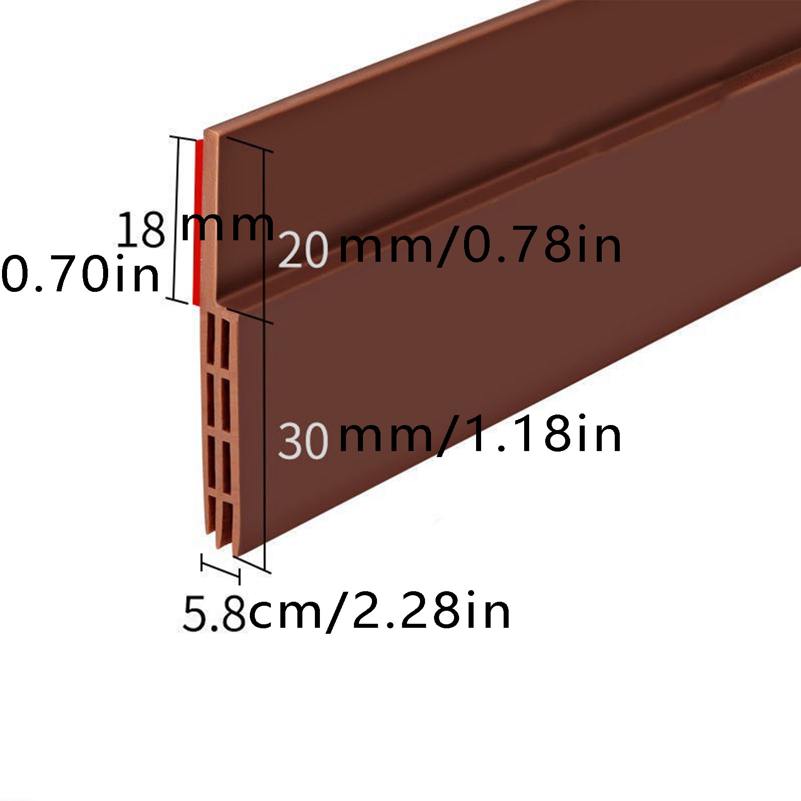 1M Waterproof Under Door Draft Stopper Seal Strip nsect Proof Waterproof Draft Excluder Strip Self Adhesive Tape Bottom Strip