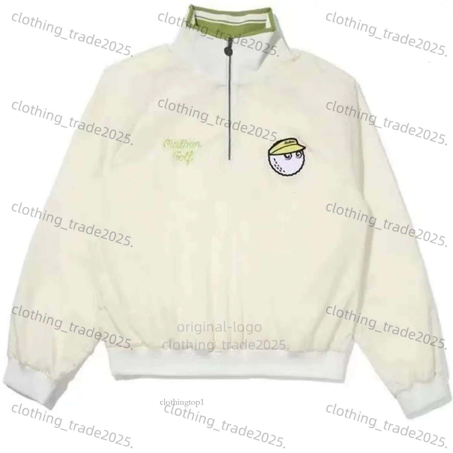 2025 New Men's Hoodies Streetwear Sweatshirt Women Fashion Designer Casual Green Light Cream Spliced Zipper Hoodie Gothic Oversized Malbons Golf Hoodie Jacket 925
