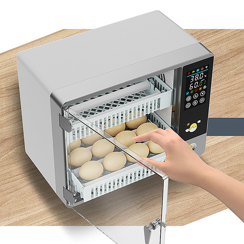 Touch Screen Fully Automatic Egg Turning Incubator AC110V/220V 24 eggs Double Power / Single Power Home High Quality Incubator