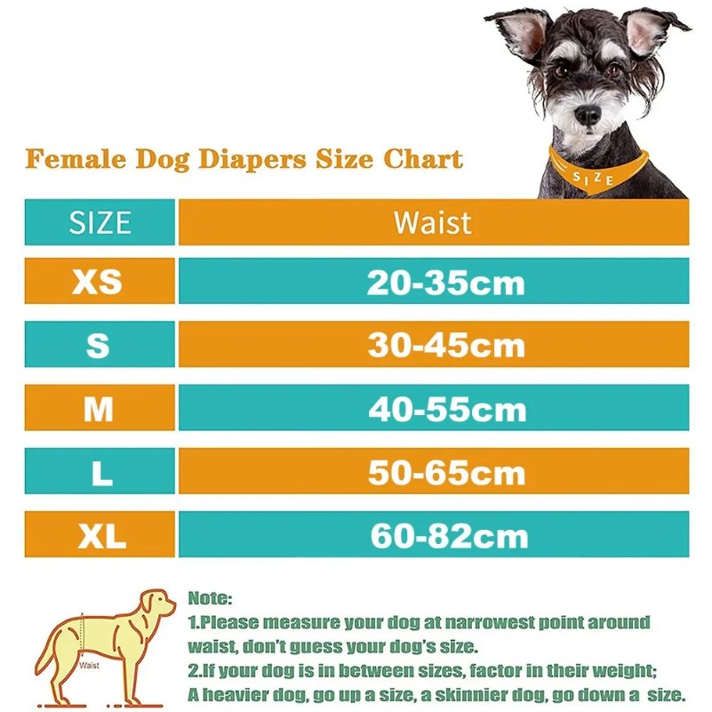 Washable Female Dog Diapers Highly Absorbent Girl Puppy Nappies Doggies Period Diapers Reusable Panties Dresses for Female Dogs