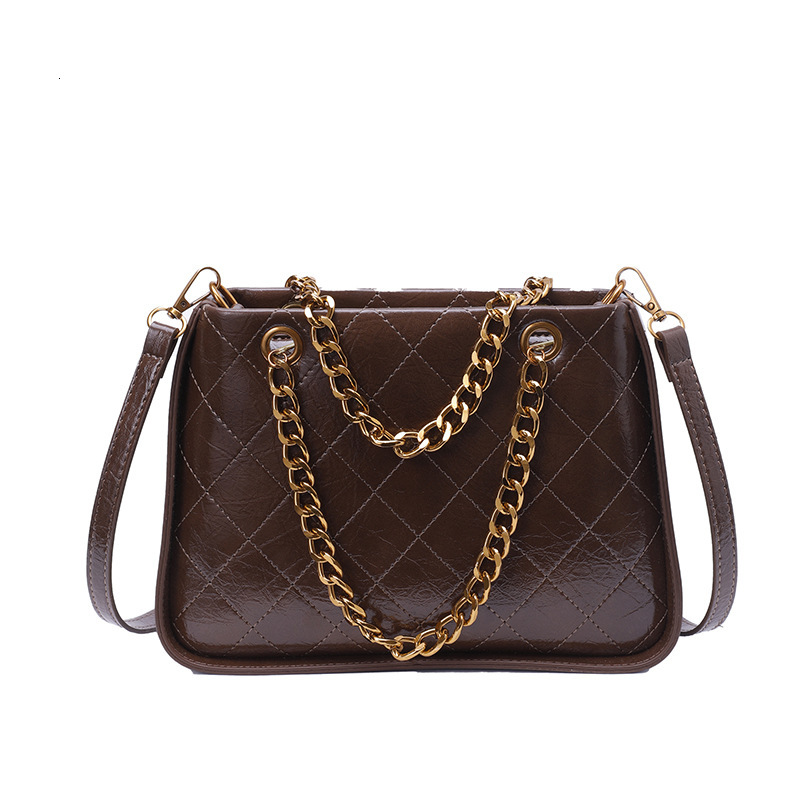 2025 new fashionable niche design fashionable women's shoulder bag multifunctional diamond grid handbag large capacity high appearance shoulder c