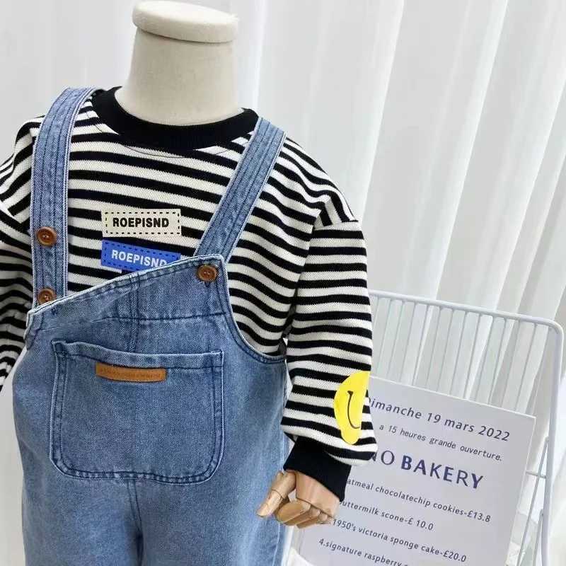 Childrens backpack pants childrens autumn pants 2023 new baby spring/summer jeans girls simple pants customization W241227