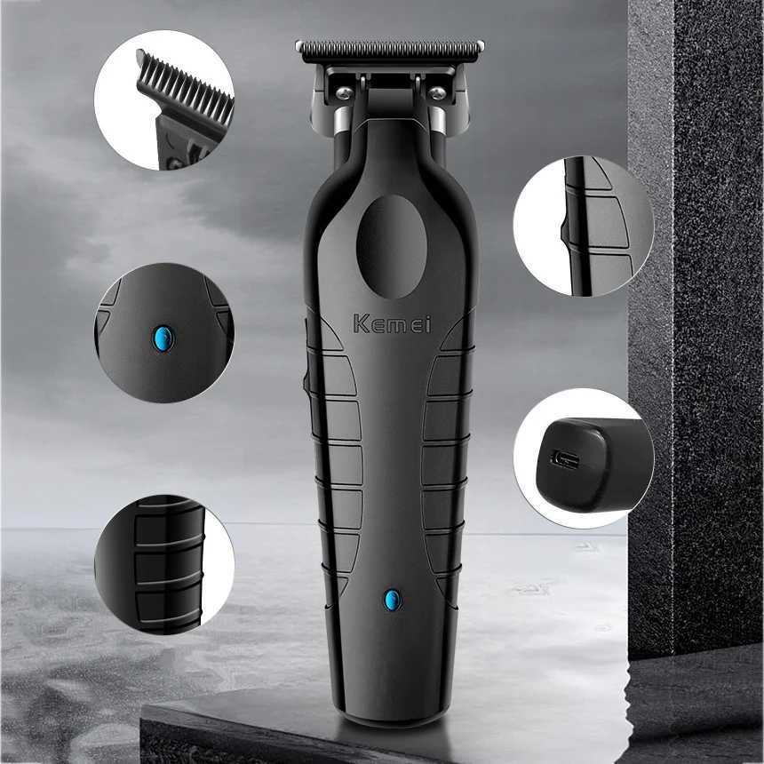 KM-2299 Hair Clipper Chemical Professional Electric USB Rechargeable Barber Trimmer Cordless Trimmer Type-c Zero Gapped Cutting W241227