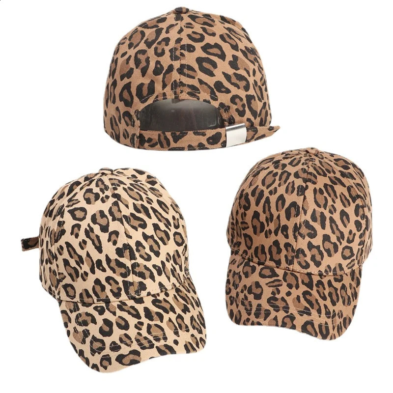 Leopard Print Cotton Baseball Caps Men Women Hip Hop Hat Spring Summer Sun Gorras Unisex Adjustable ed Cap 241226
