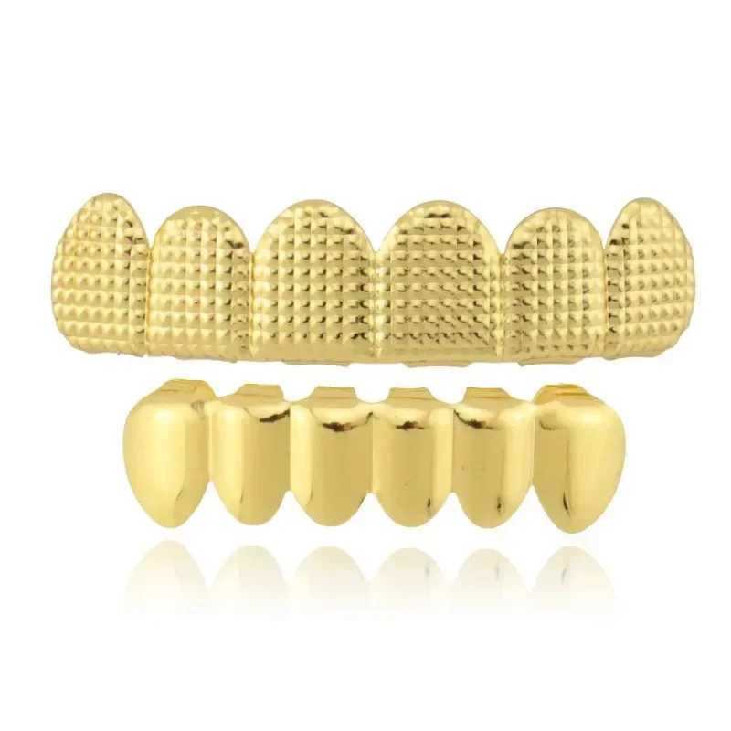 1 set of Hip Hop Grillz Gold Plated Grills Rock Grillz Cs Crystal Teeth Cs Halloween Vampire Teeth W241227