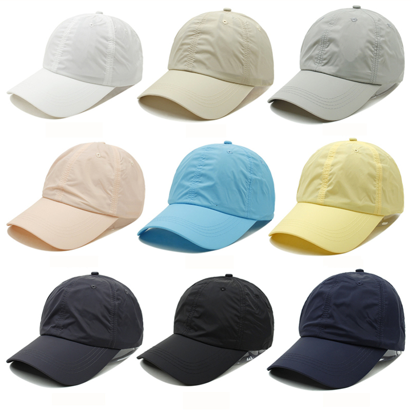 Summer Unisex Quick Dry Cap Women Solid Color Korean Version Adjustable Baseball Caps Outdoors Thin Hip Hop Dad Hat 241226