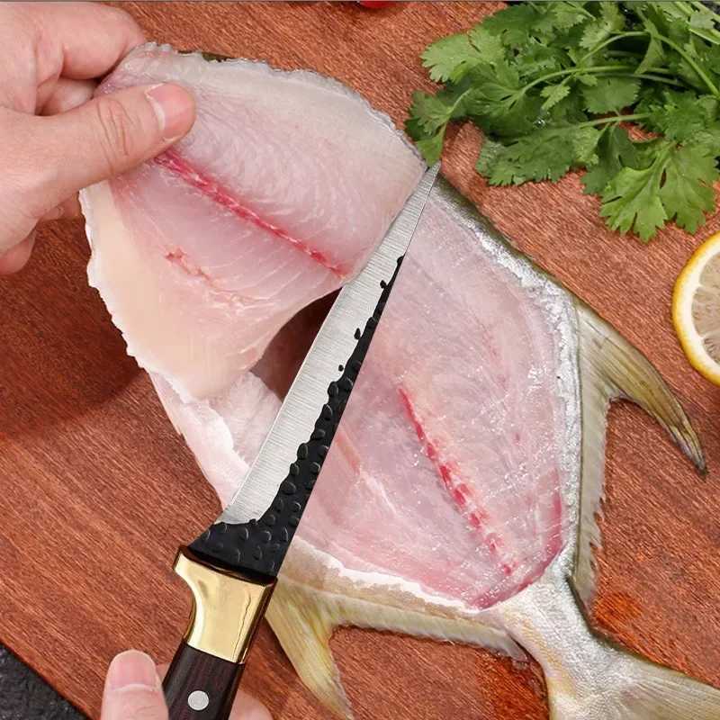 Stainless steel forging peeling knife kitchen accessories sharp meat chopping peeling knife sharp knife hand forging peeling knife Y241227