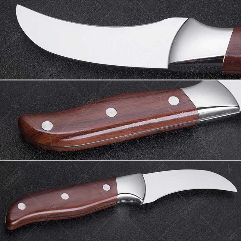 WXCOO Hand Forged Pork and Lamb Knives Kitchen Baking Knives Stainless Steel Fruit and Side Dishes Knives Steak Knives Barbecue Kitchen Supplies Y2412