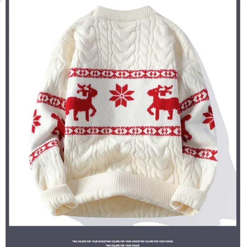 Winter sweater High End y Cashmere Sweater Men Thick Warm Mens Sweaters With Dr Korean Harajuku Christmas Jumper S2511101Y4Q