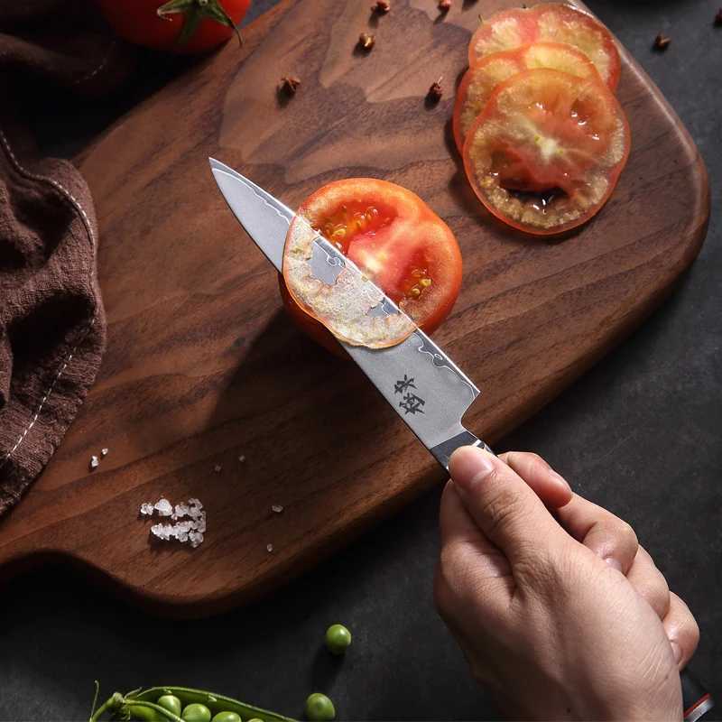 Japanese AUS-10 cposite steel fork 4-inch Paring knife peeling knife steak knife black walnut screwdriver gift Y241227